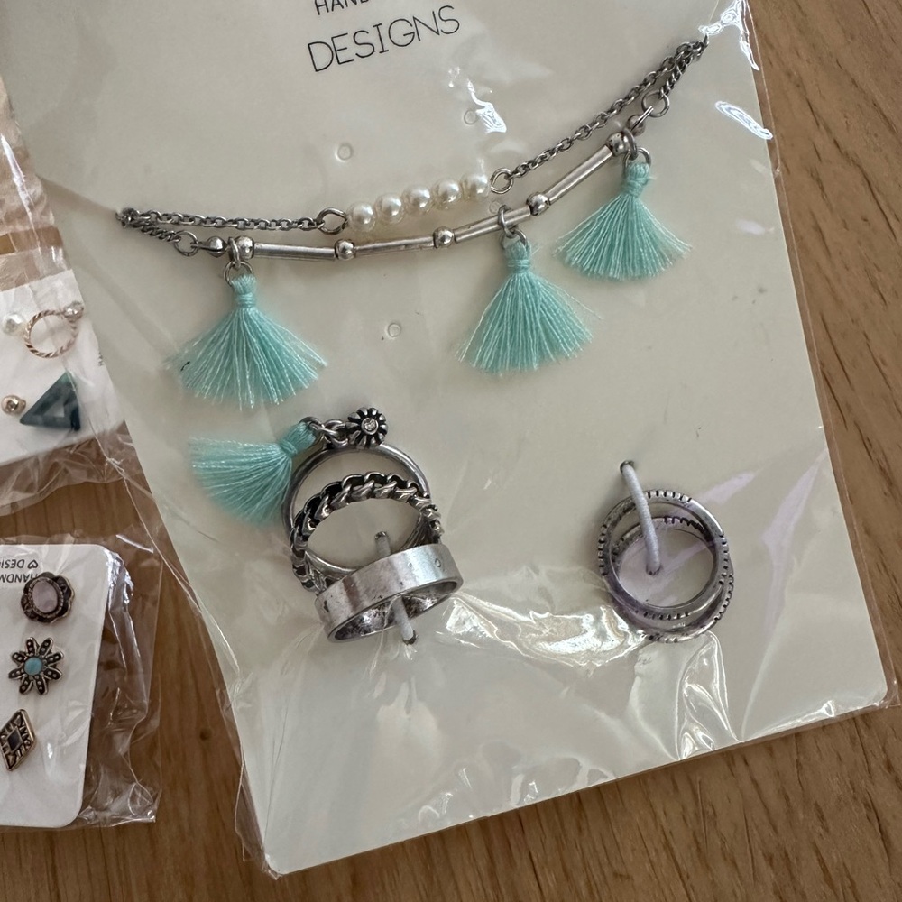 Fashion set earrings,necklace and rings - Picture 5 of 5